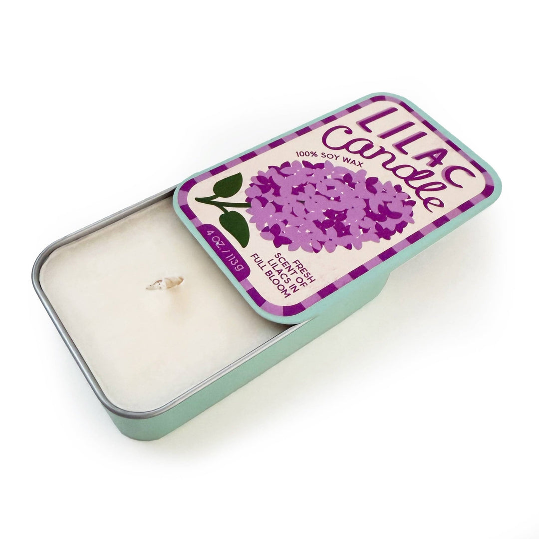Lilac Tin Candle - Merry PigletsThe Neighborgoods