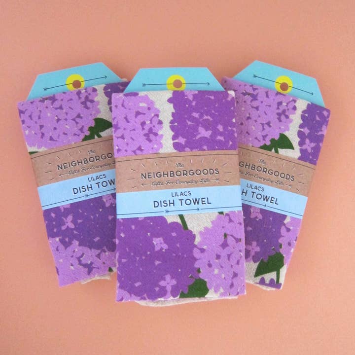 Lilacs Dish Towel - Merry PigletsThe Neighborgoods