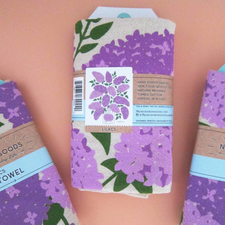 Lilacs Dish Towel - Merry PigletsThe Neighborgoods
