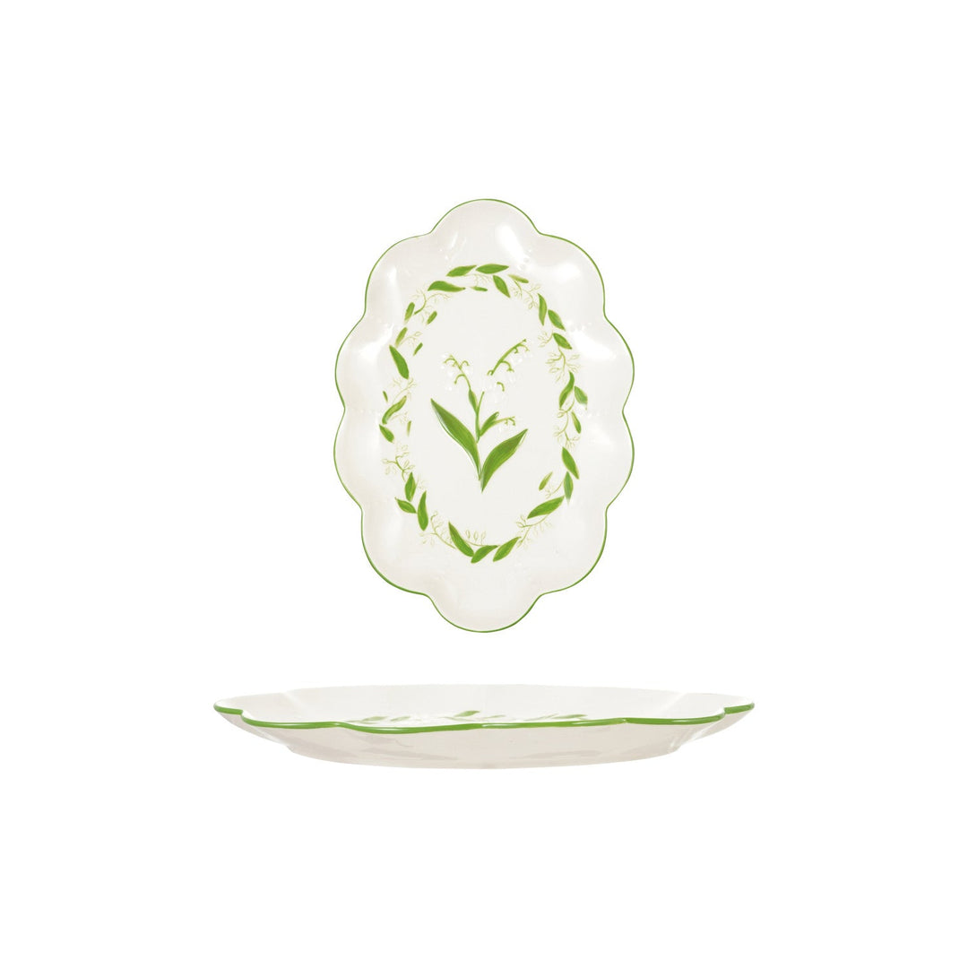 Lily of the Valley Platter - Merry PigletsCreative Co-Op