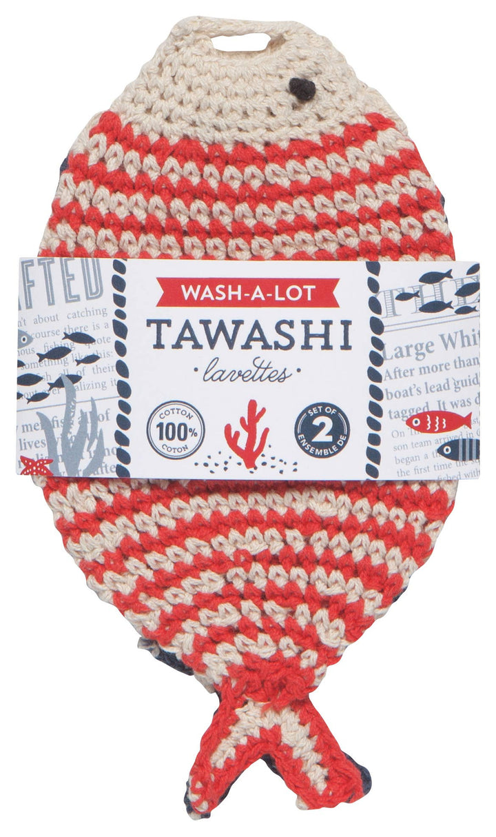 Little Fish Tawashi Crocheted Dishcloths - Merry PigletsNow Designs by Danica