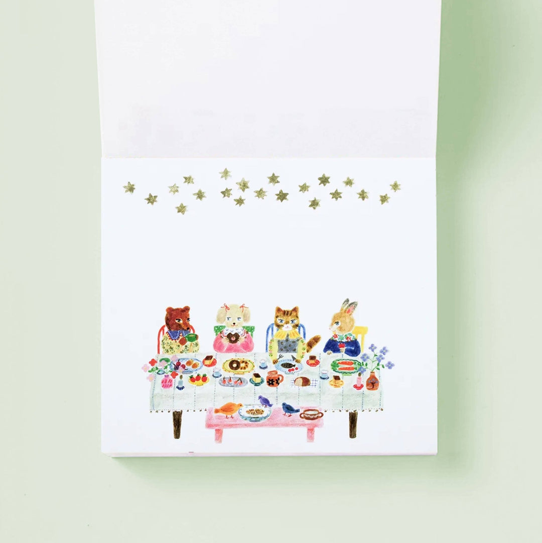Little Fluffy Friends Block Memo Pad - Merry PigletsHer Winter Flowers