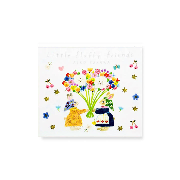 Little Fluffy Friends Block Memo Pad - Merry PigletsHer Winter Flowers