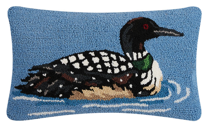 Loon Wool Hooked Pillow - Merry PigletsPeking Handicraft
