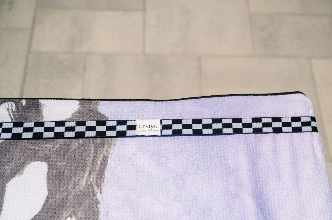 Lounge Chair Pool Towel Band: Checkmate - Merry PigletsCrae.Home