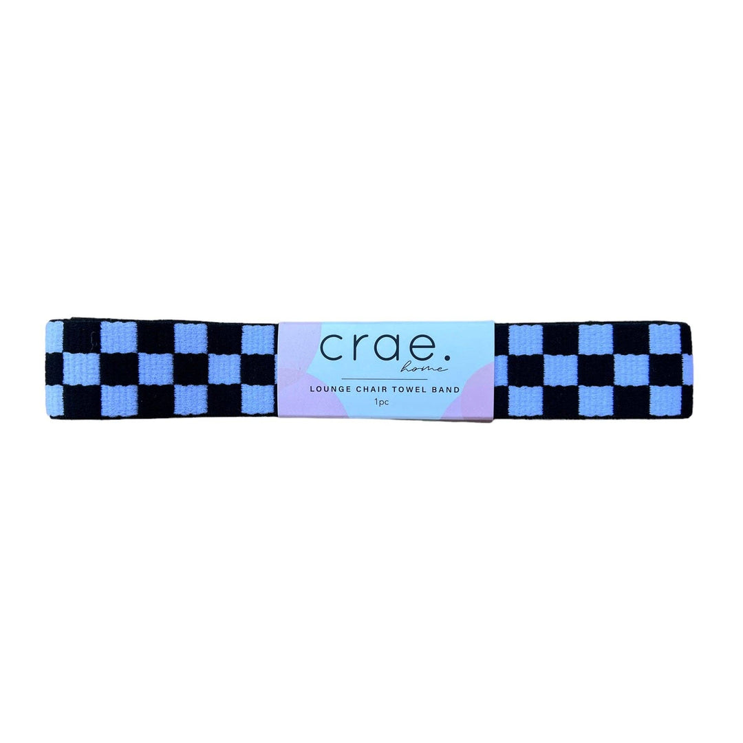 Lounge Chair Pool Towel Band: Checkmate - Merry PigletsCrae.Home