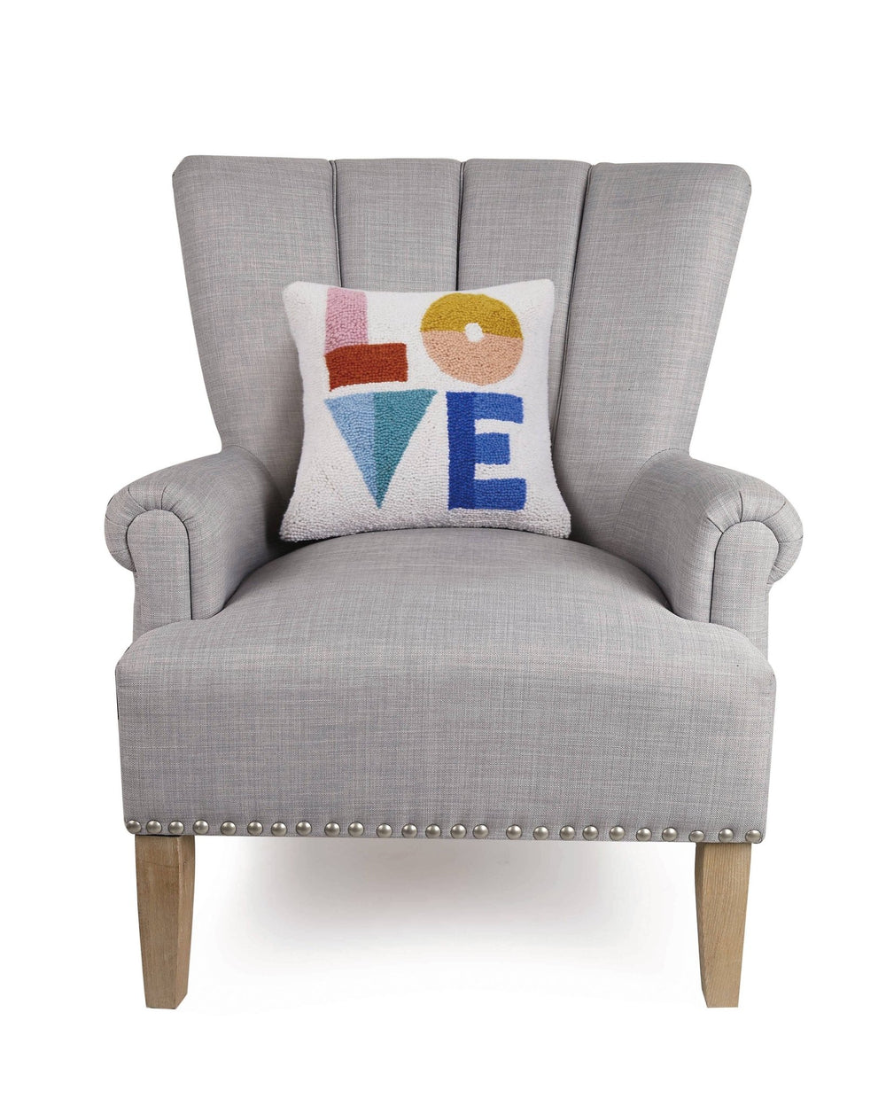 LOVE Wool Hooked Pillow - Merry PigletsPeking Handicraft