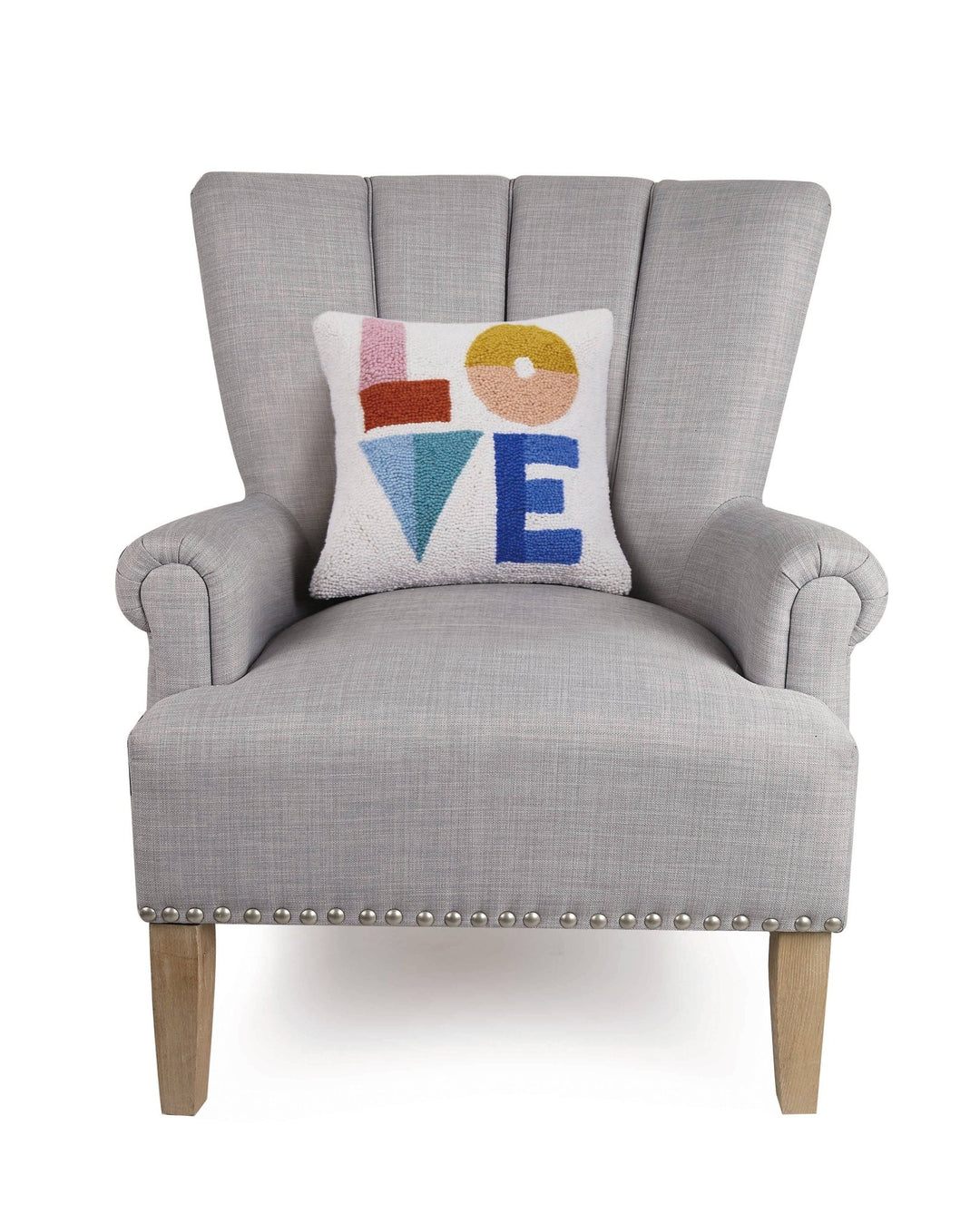 LOVE Wool Hooked Pillow - Merry PigletsPeking Handicraft