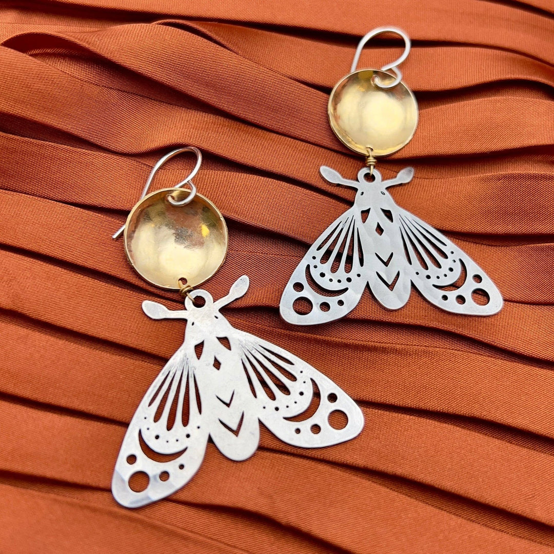 Luna Moth Earrings - Merry PigletsFluff Hardware