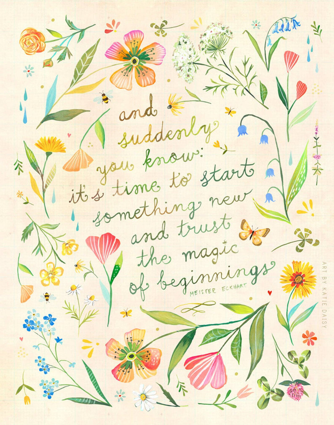 Magic of Beginnings Print - Merry PigletsKatie Daisy