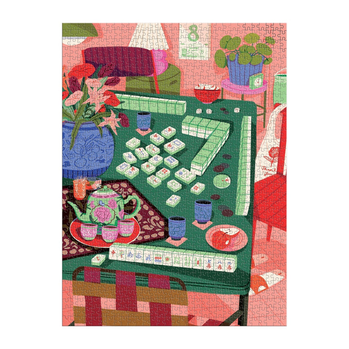 Mahjong Social 1000 Piece Puzzle - Merry PigletsGalison