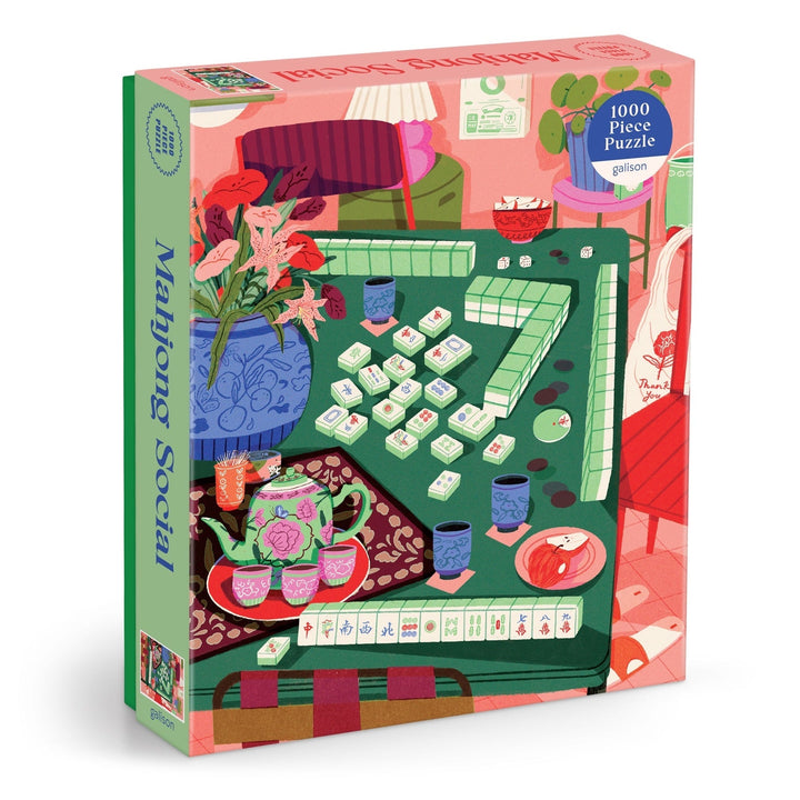Mahjong Social 1000 Piece Puzzle - Merry PigletsGalison