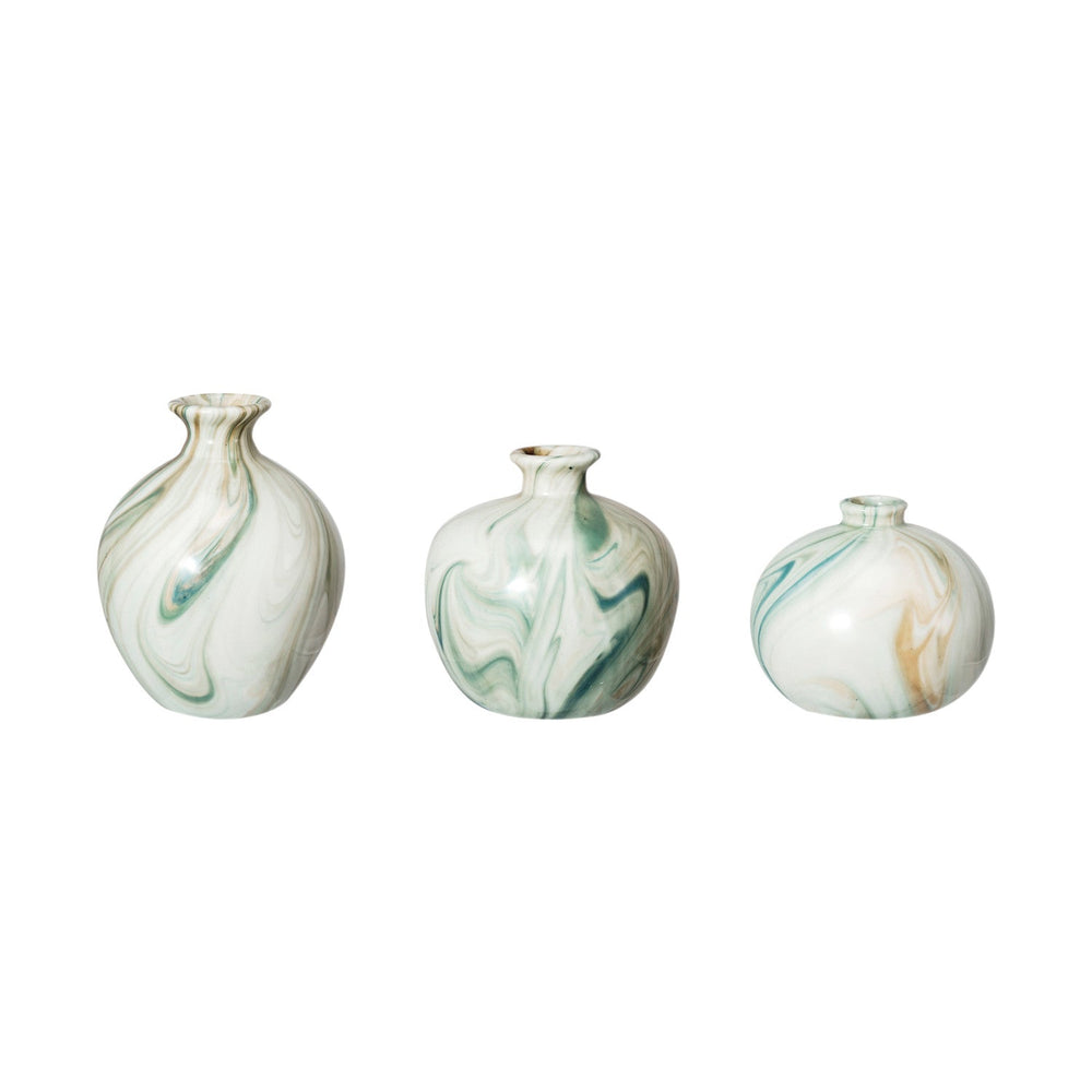 Marbled Stoneware Vase Set - Merry PigletsCreative Co-Op