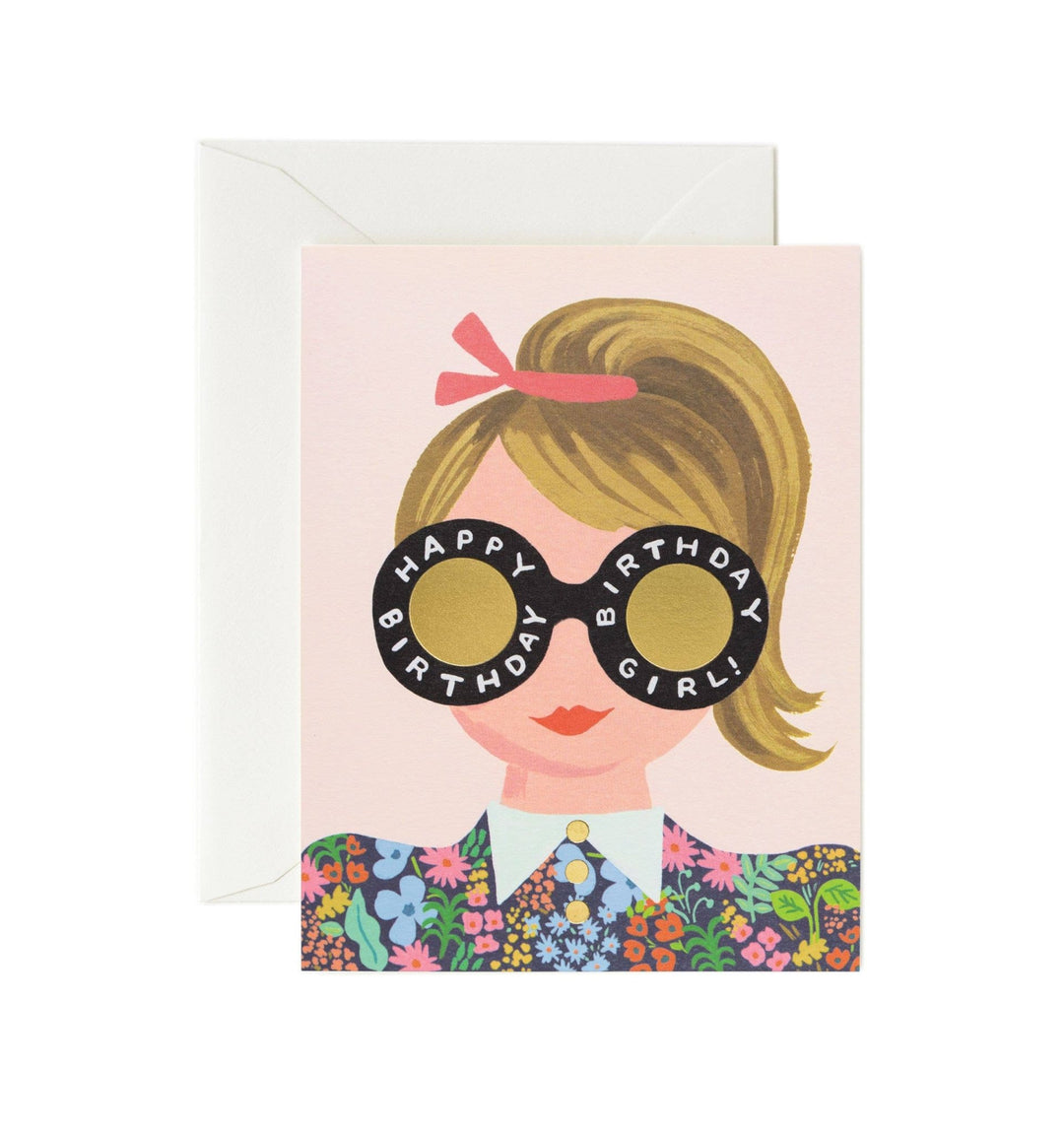Meadow Birthday Girl Greeting Card - Merry PigletsRifle Paper Co.