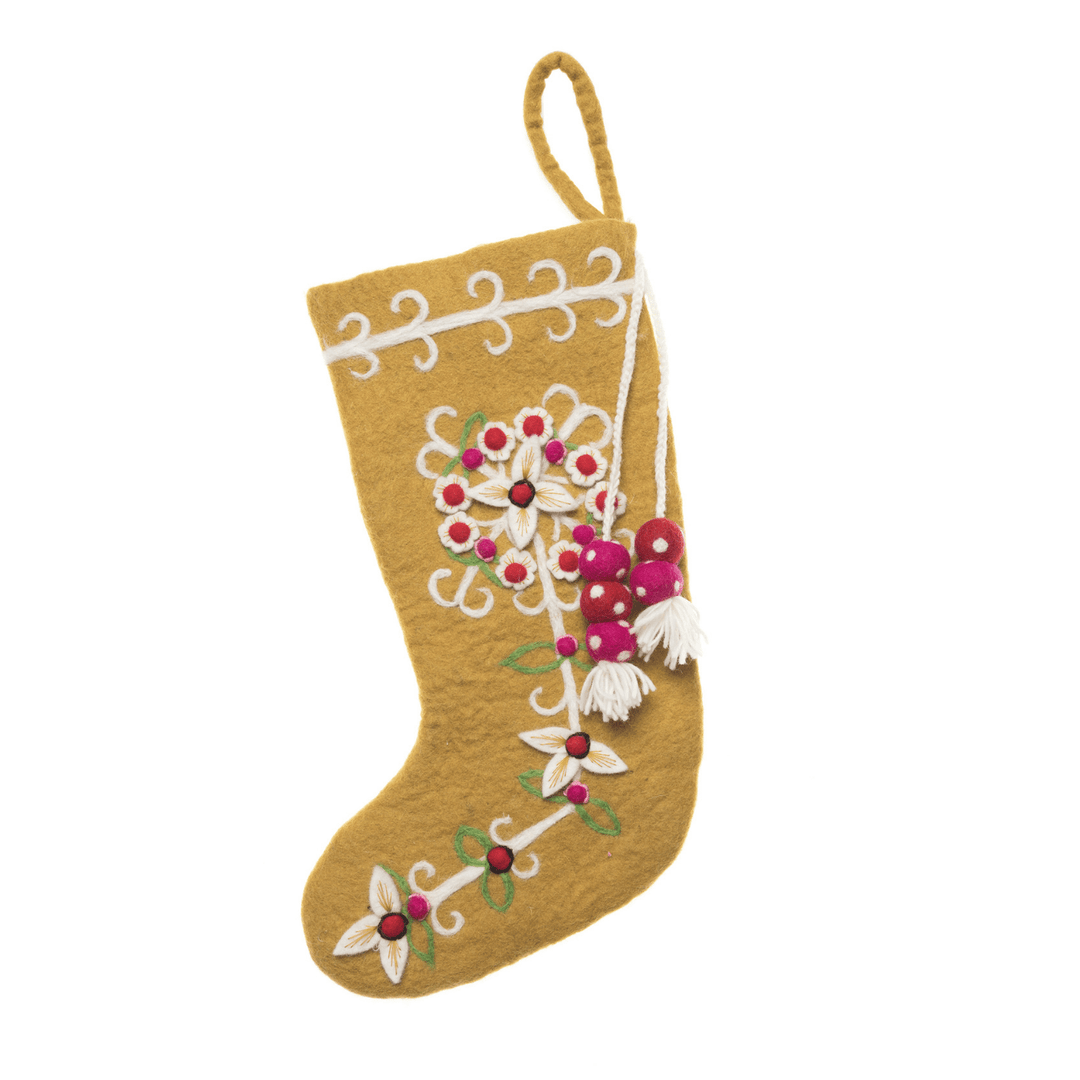 Meadow Stocking - Merry PigletsFrench Knot