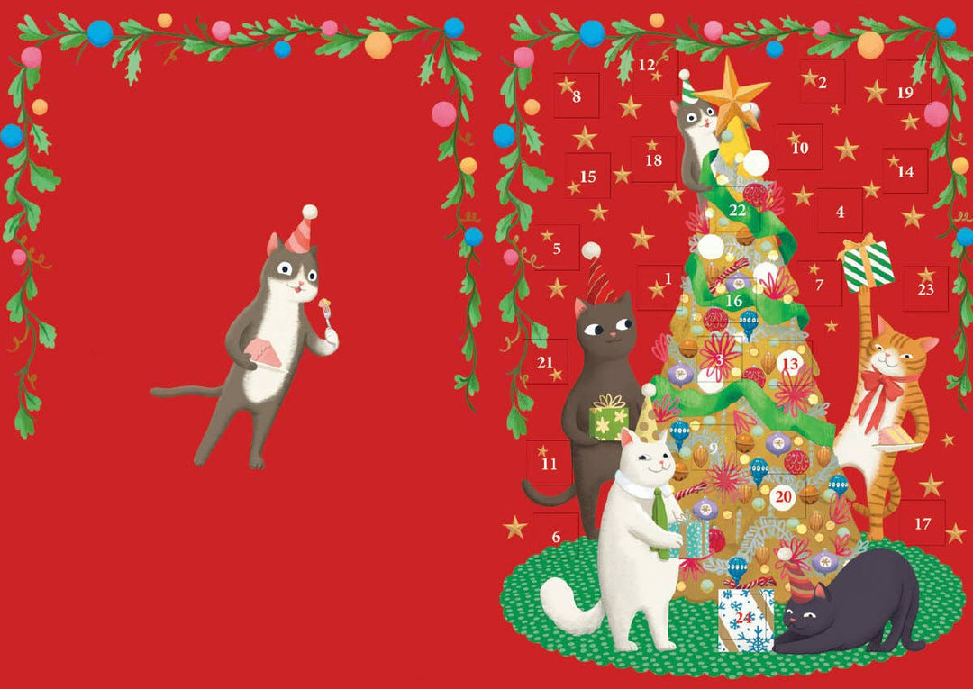 Meow Factor Advent Calendar Greeting Card - Merry PigletsRoger La Borde