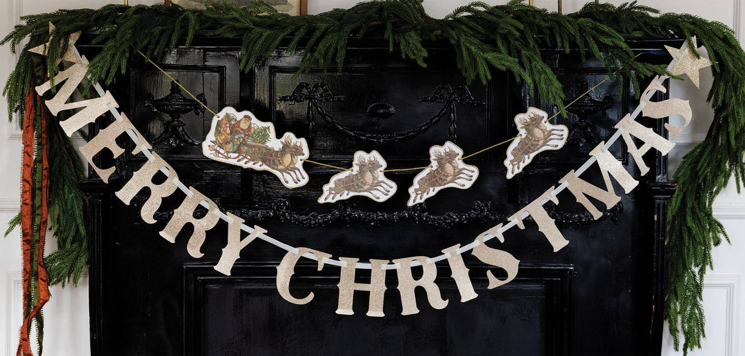 Merry Christmas Glitter Banner - Merry PigletsMy Mind’s Eye