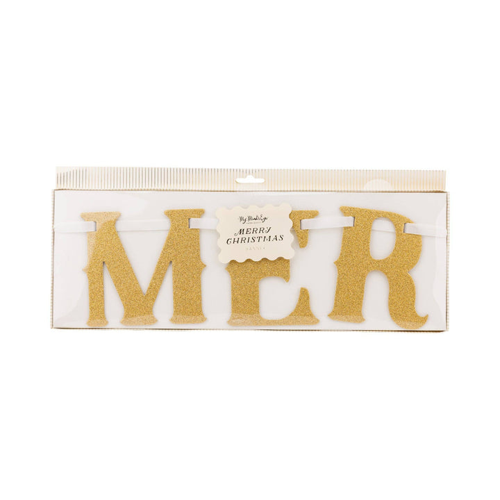 Merry Christmas Glitter Banner - Merry PigletsMy Mind’s Eye