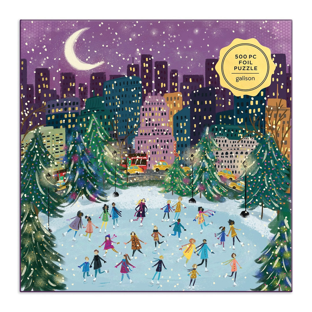 Merry Moonlight Skaters 500 Piece Puzzle