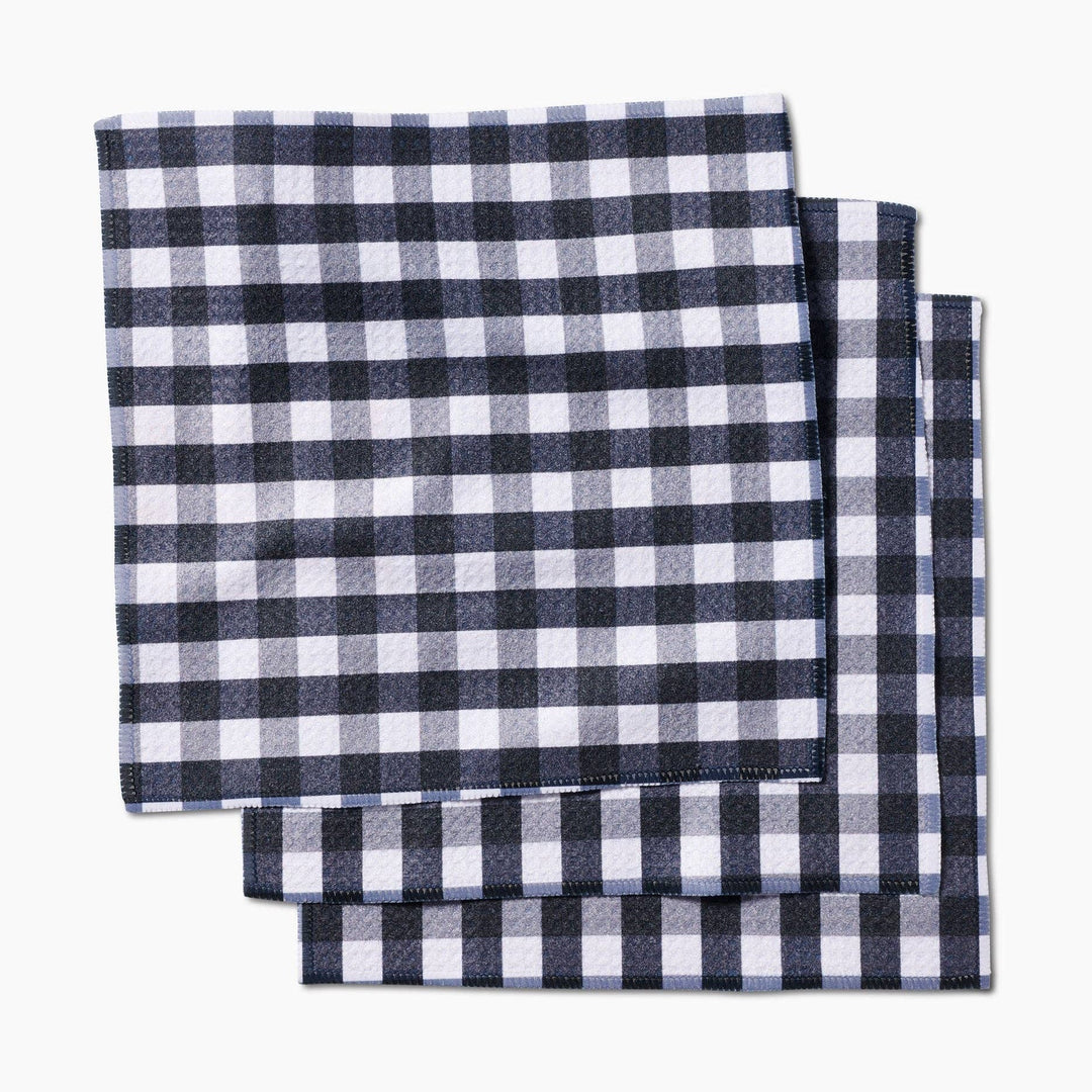 Midnight Flannel Dishcloth Set - Merry PigletsGeometry