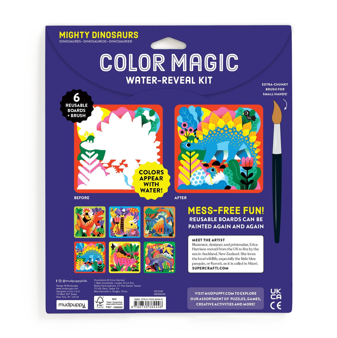Mighty Dinosaurs Color Magic Water-Reveal Kit - Merry PigletsMudpuppy