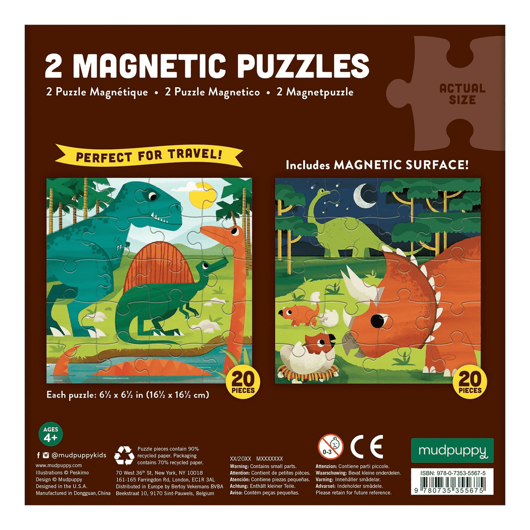 Mighty Dinosaurs Magnetic Puzzle - Merry PigletsMudpuppy