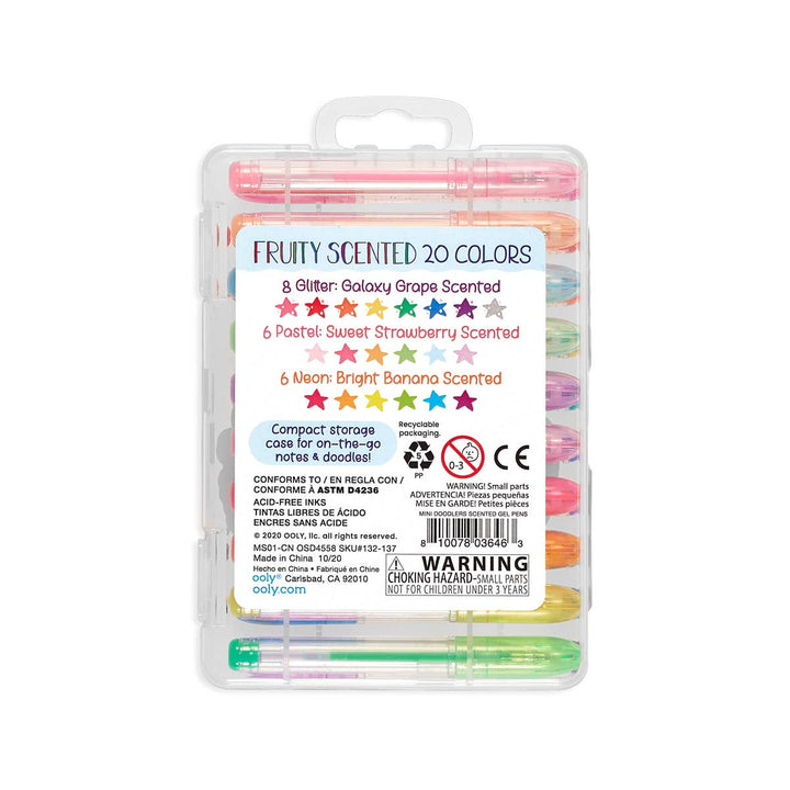 Mini Doodlers: Fruity Scented Gel Pens - Merry PigletsOOLY