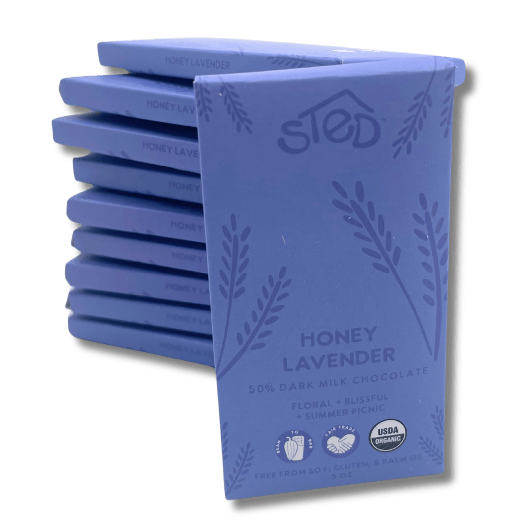 Mini Honey Lavender Chocolate Bar - Merry PigletsSted Foods