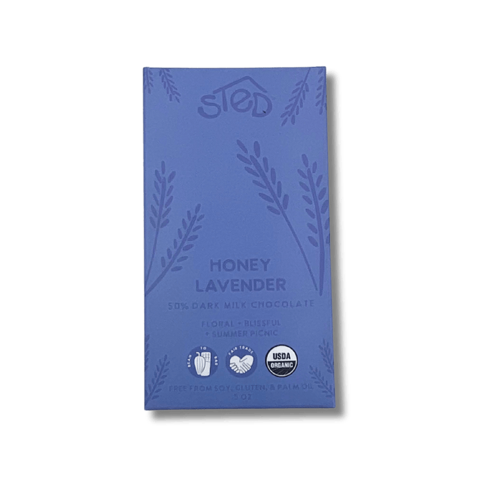 Mini Honey Lavender Chocolate Bar - Merry PigletsSted Foods