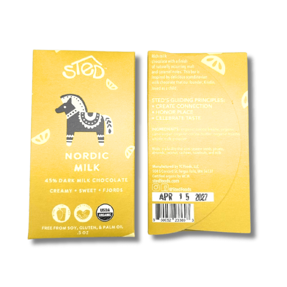 Mini Nordic Milk Chocolate Bar - Merry PigletsSted Foods