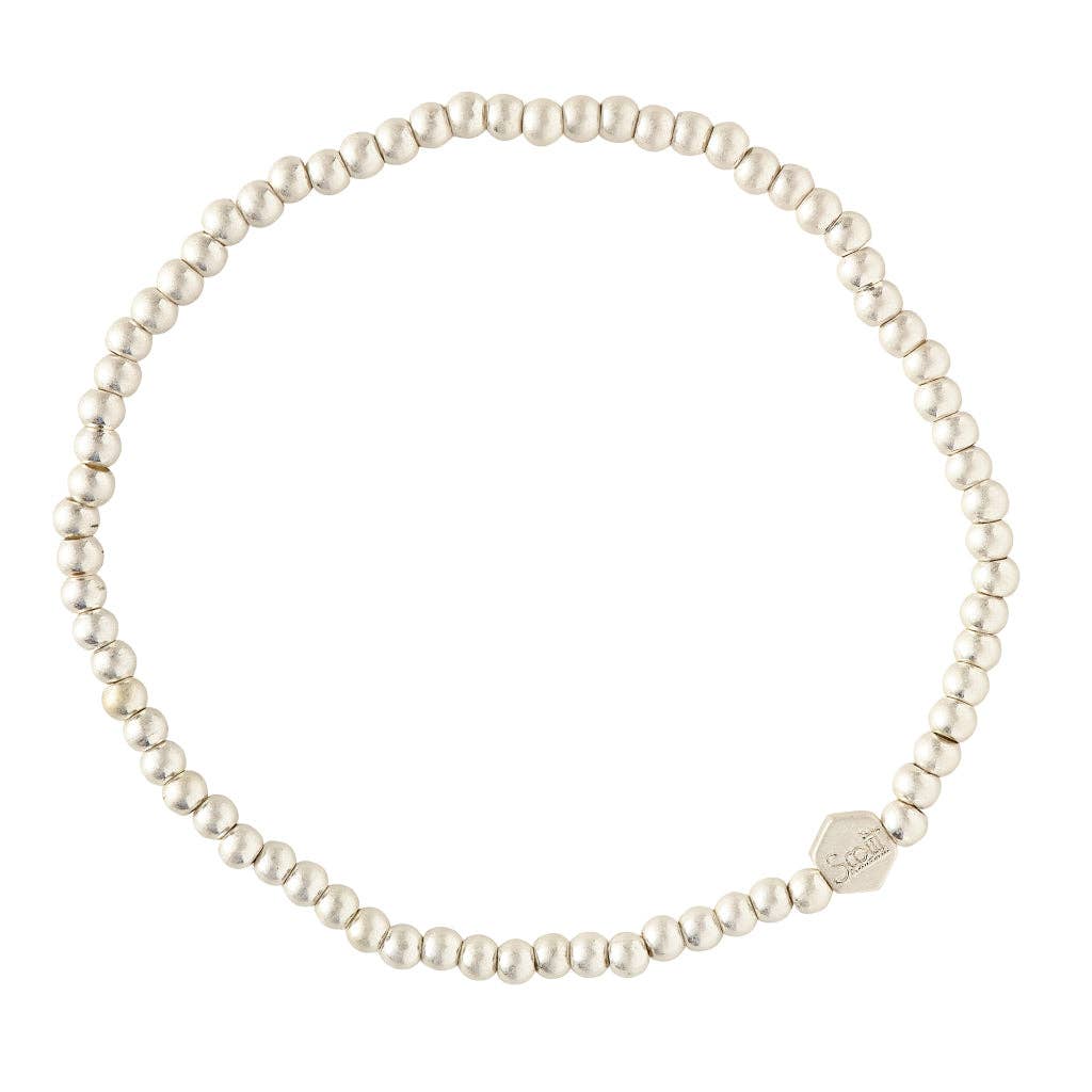 Mini Silver Beads Stacking Bracelet - Merry PigletsScout Curated Wears