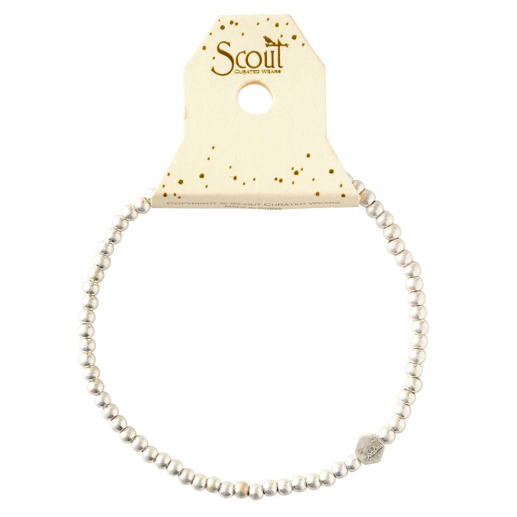Mini Silver Beads Stacking Bracelet - Merry PigletsScout Curated Wears