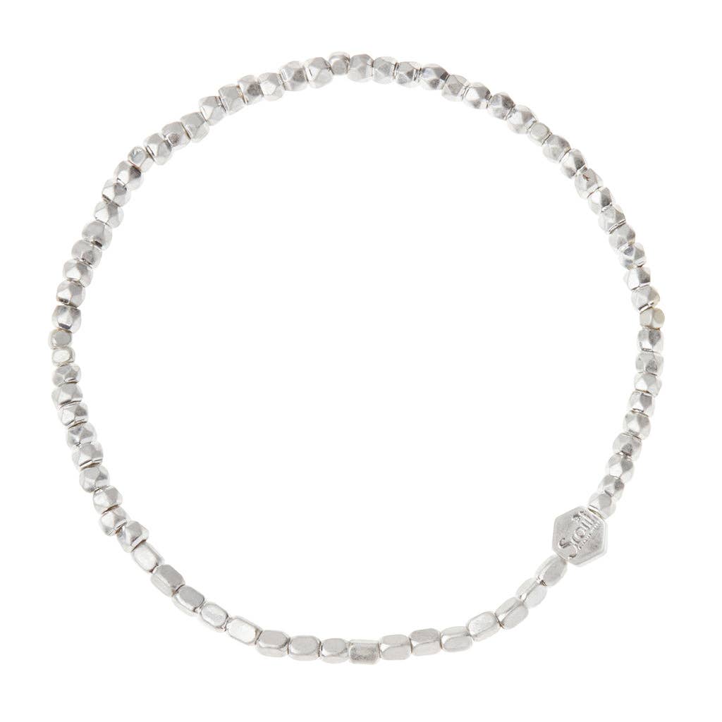 Mini Silver Metal Stacking Bracelet - Merry PigletsScout Curated Wears