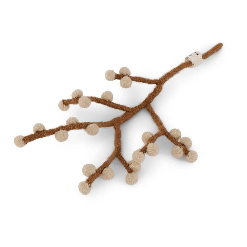 Mini Wool Branch w/ Beige Berries - Merry PigletsGry and Sif