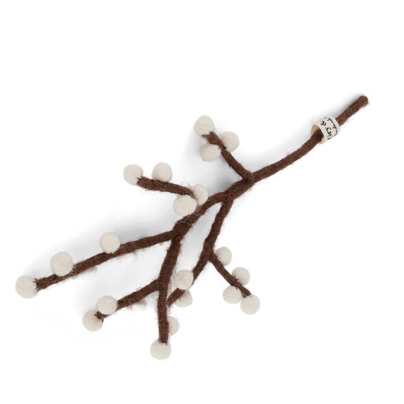 Mini Wool Branch w/ White Berries - Merry PigletsGry and Sif