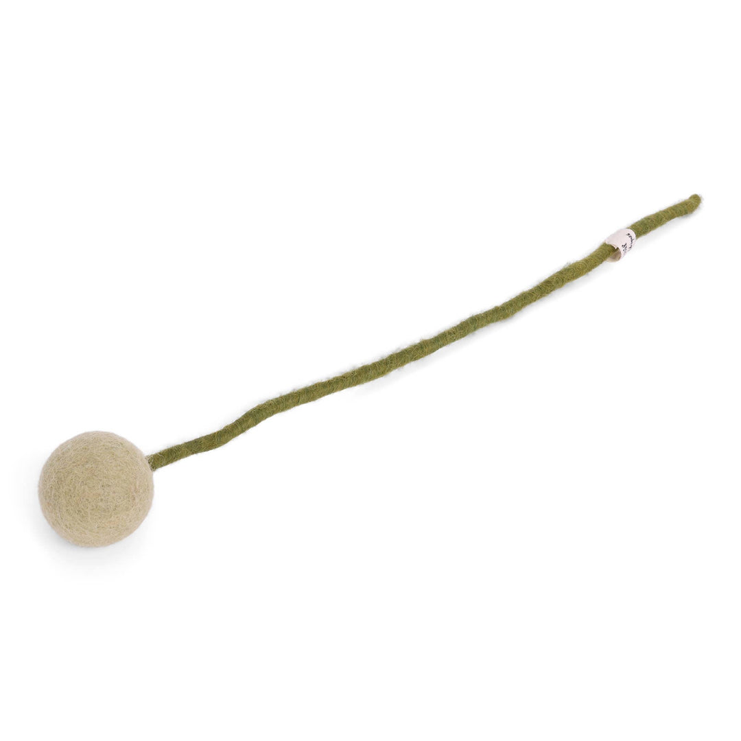 Mint Green Wool Pom Flower Large - Merry PigletsGry and Sif