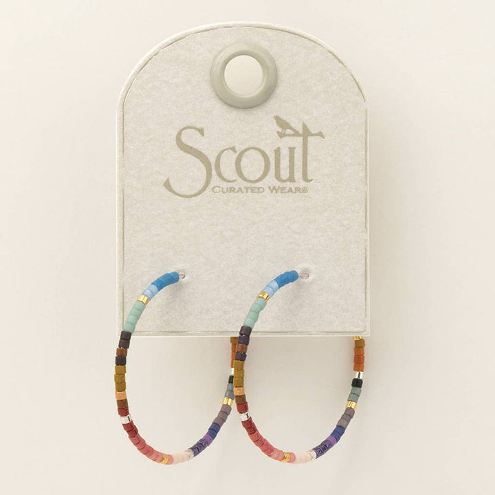 Miyuki Multi Color Silver Hoop Earrings - Merry PigletsScout Curated Wears