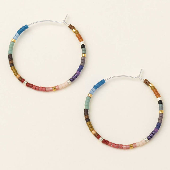 Miyuki Multi Color Silver Hoop Earrings - Merry PigletsScout Curated Wears