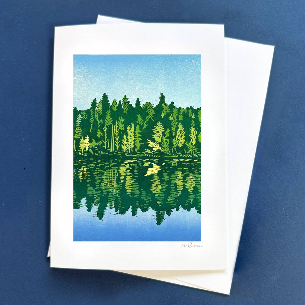 Moment of Reflection Greeting Card - Merry PigletsNan Onkka Prints