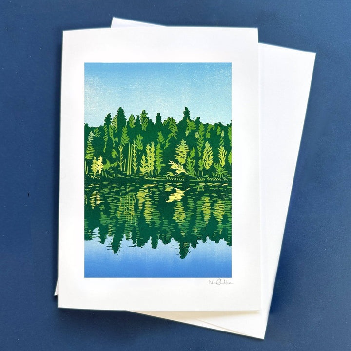 Moment of Reflection Greeting Card - Merry PigletsNan Onkka Prints