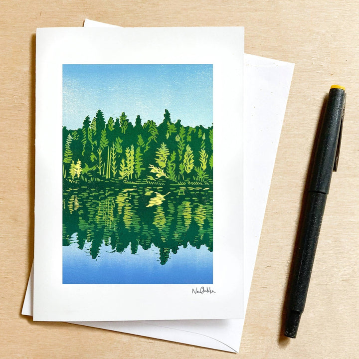 Moment of Reflection Greeting Card - Merry PigletsNan Onkka Prints