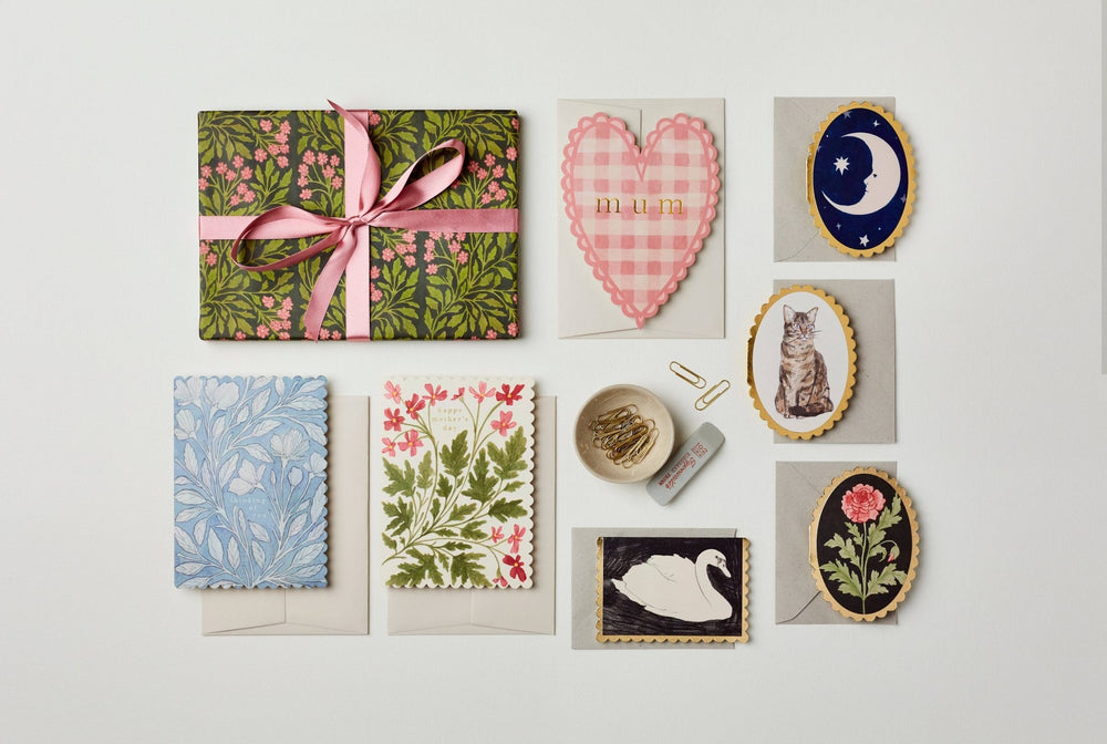 Moon Mini Greeting Card - Merry PigletsWanderlust Paper Co