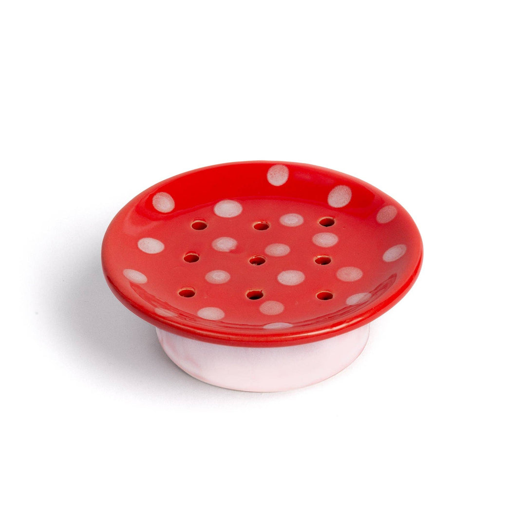 Mushroom Ceramic Soap Dish - Merry PigletsKalastyle Soap Co.