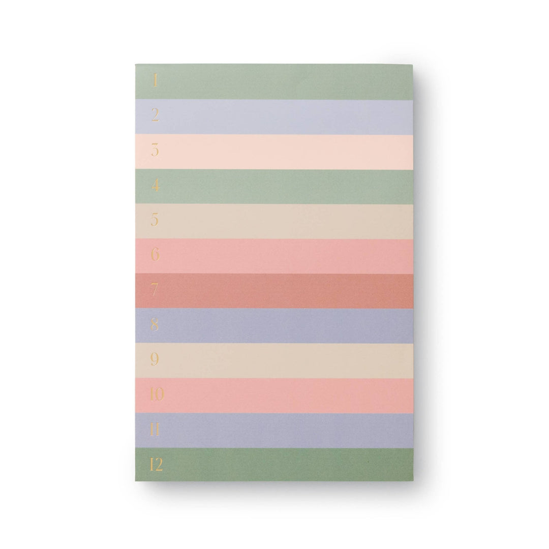 Muted Numbered Color Block Memo Notepad - Merry PigletsRifle Paper Co.