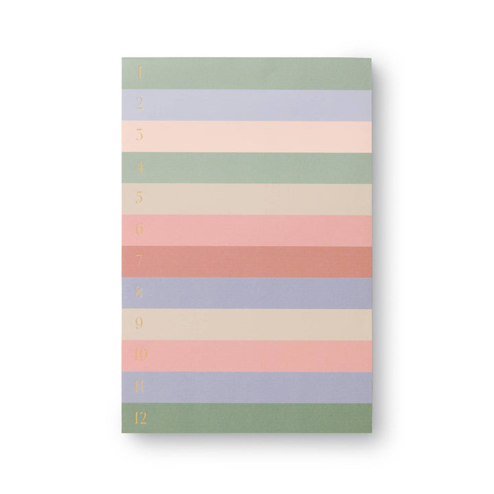 Muted Numbered Color Block Memo Notepad - Merry PigletsRifle Paper Co.