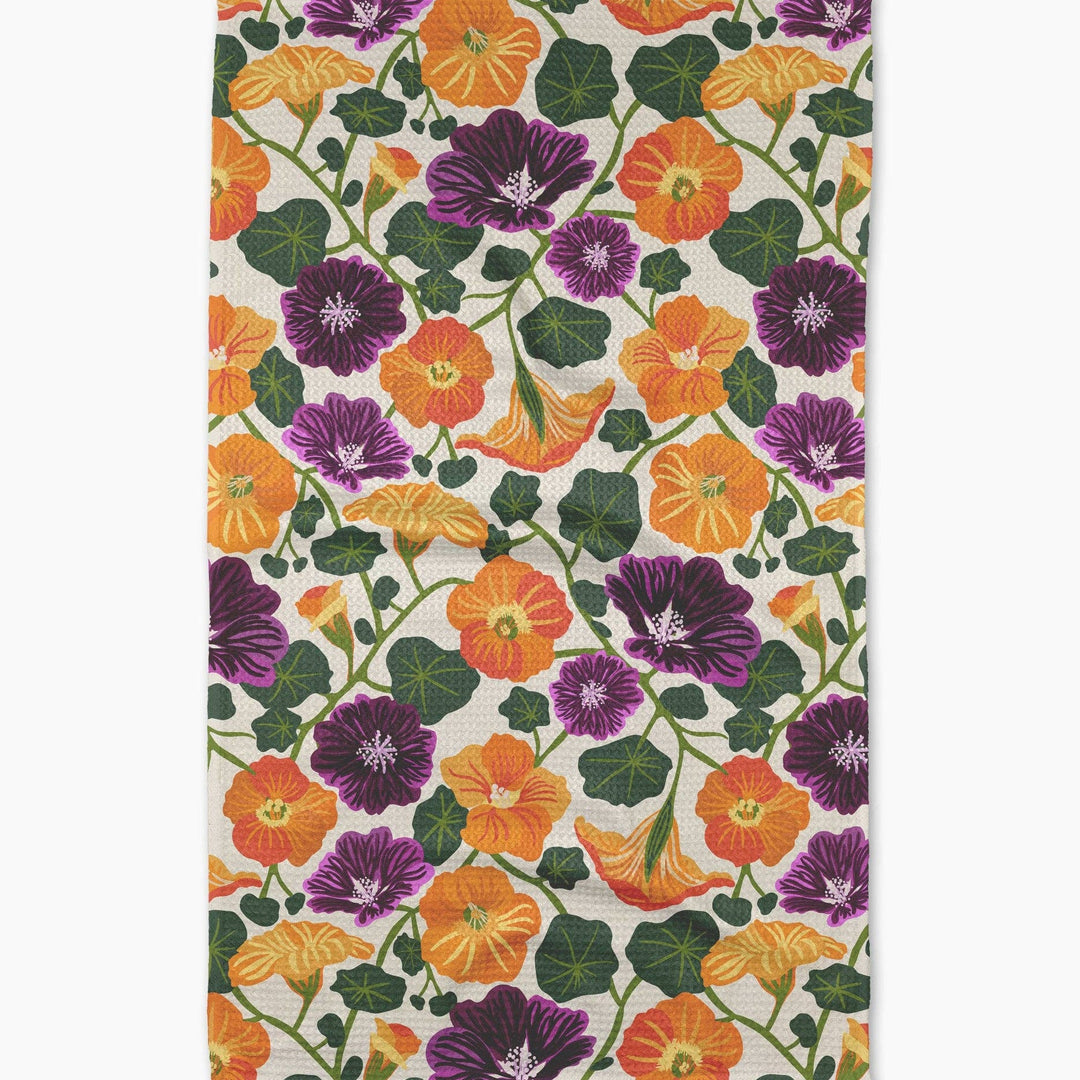 Nasturtium Garden Tea Towel - Merry PigletsGeometry