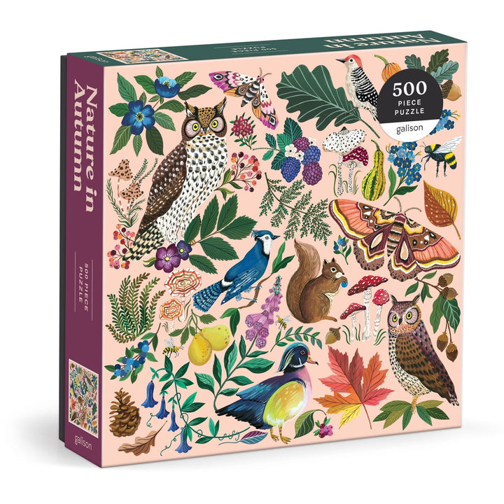Nature in Autumn 500 Piece Puzzle - Merry PigletsGalison