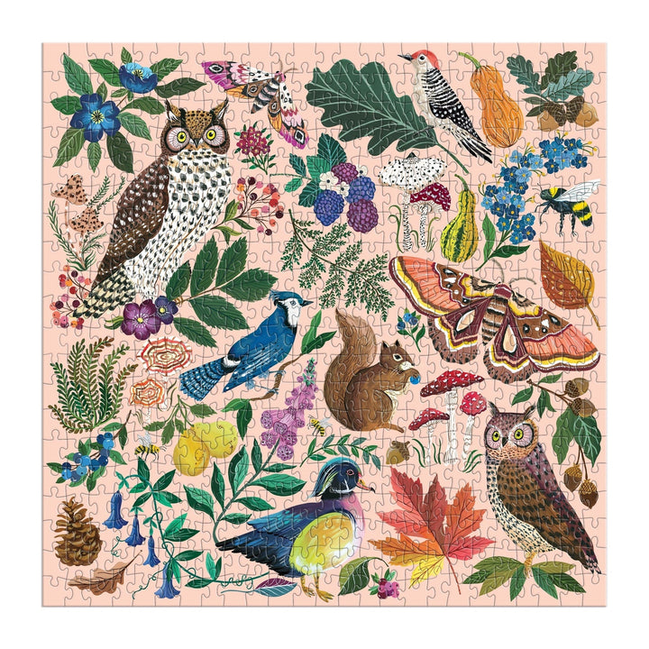 Nature in Autumn 500 Piece Puzzle - Merry PigletsGalison