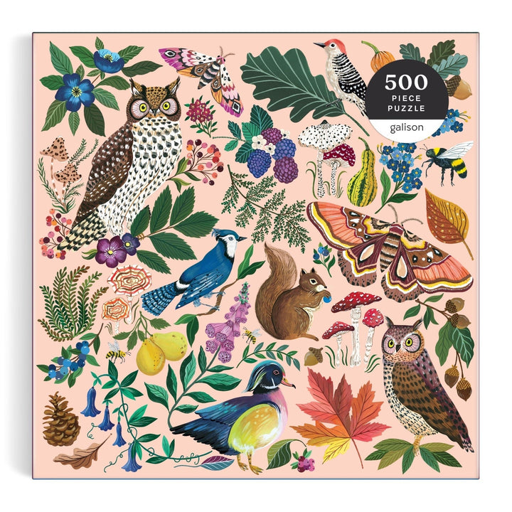 Nature in Autumn 500 Piece Puzzle - Merry PigletsGalison