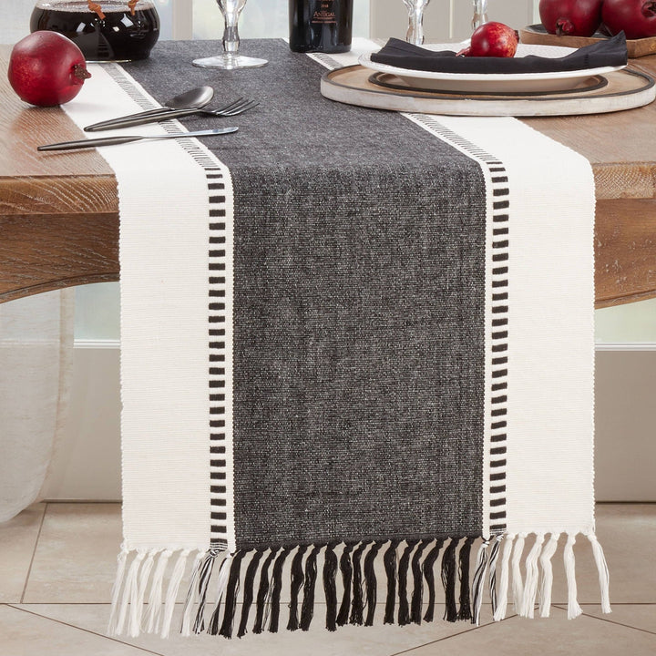 Navy Blue Stripe Table Runner - Merry PigletsSaro Lifestyle